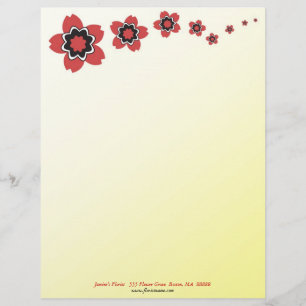 Sakura Floral Cherry Blossom Letterhead