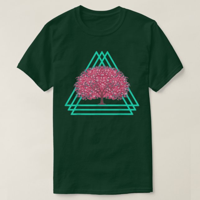 Sakura Flower Blossom Japan 90s Art Vaporwave Cher T-Shirt (Design Front)