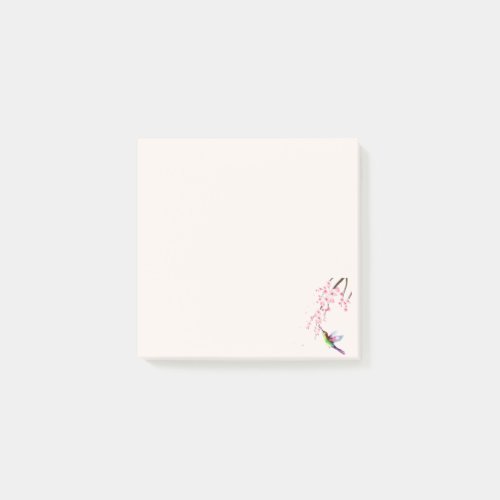 Sakura Flower  Humming Bird Post_It Notes