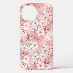 Sakura Flower Pattern Pink iPhone 12 Pro Case