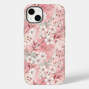Sakura Flower Pattern Pink Case-Mate iPhone 14 Plus Case