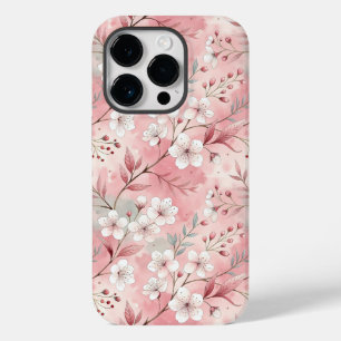 Sakura Flower Pattern Pink Case-Mate iPhone 14 Pro Case