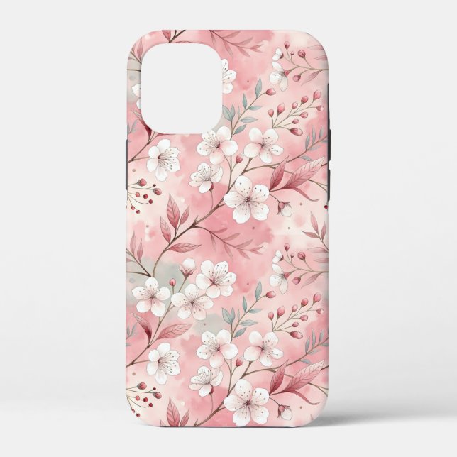 Sakura Flower Pattern Pink  Case-Mate iPhone Case (Back)