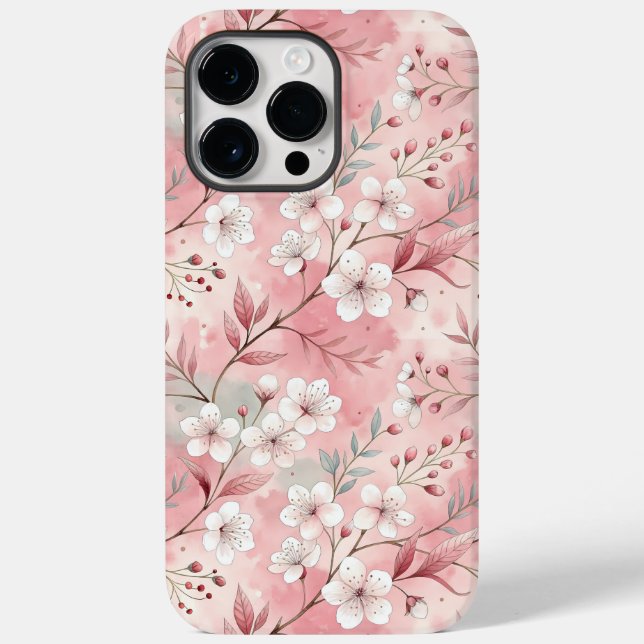 Sakura Flower Pattern Pink  Case-Mate iPhone Case (Back)