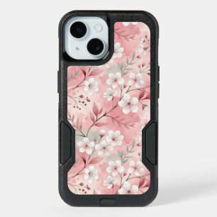 Sakura Flower Pattern Pink iPhone 15 Case