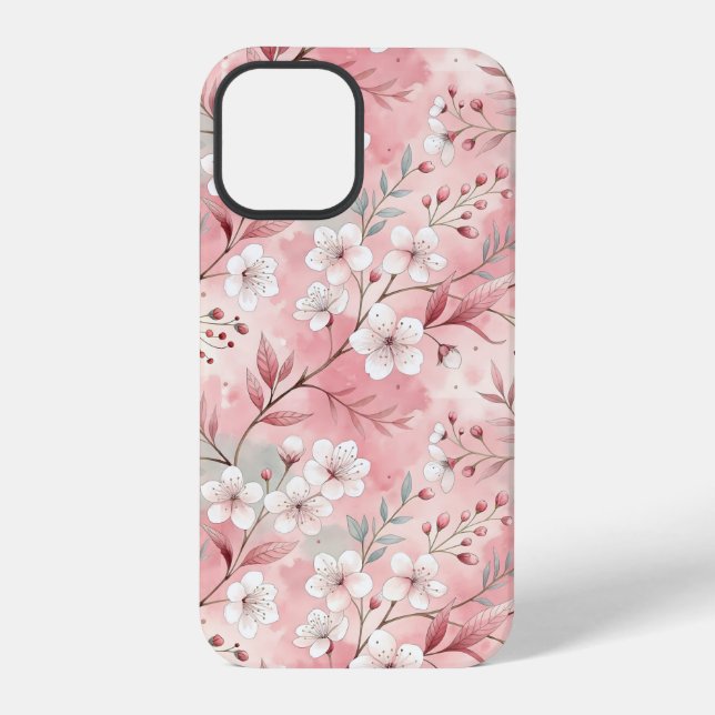 Sakura Flower Pattern Pink  iPhone Case (Back)