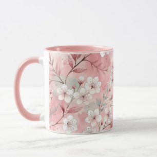 Sakura Flower Pattern Pink  Mug