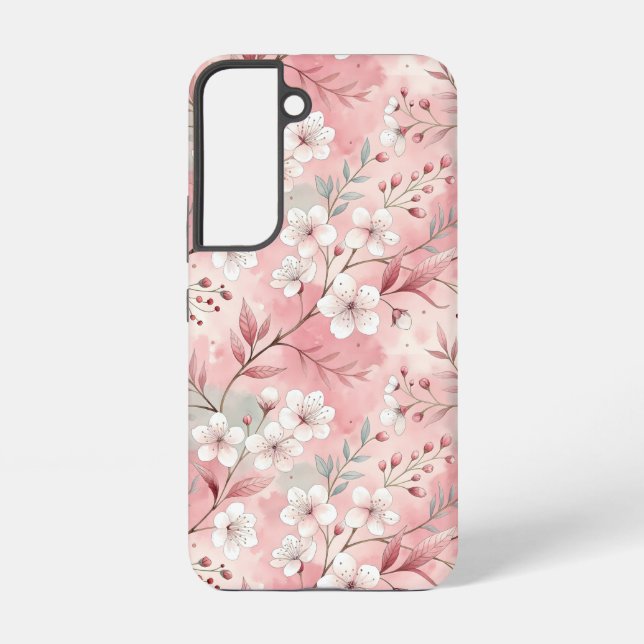 Sakura Flower Pattern Pink  Samsung Galaxy Case (Back)