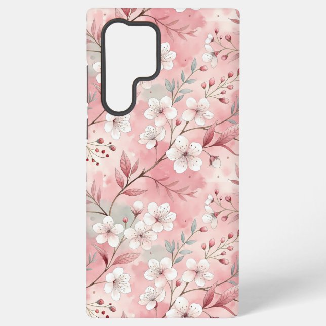 Sakura Flower Pattern Pink  Samsung Galaxy Case (Back)