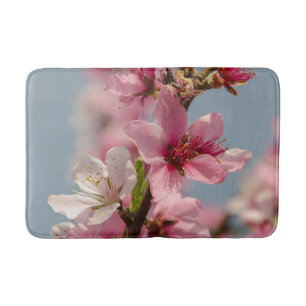 Sakura Flower, Pink Japanese Photography Bath Mat