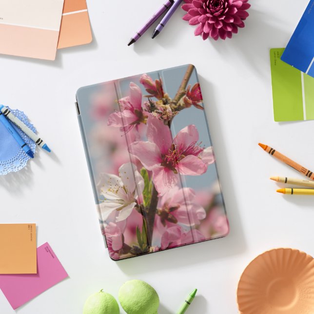 Sakura Flower, Pink Japanese Photography iPad Pro Cover (Desk)