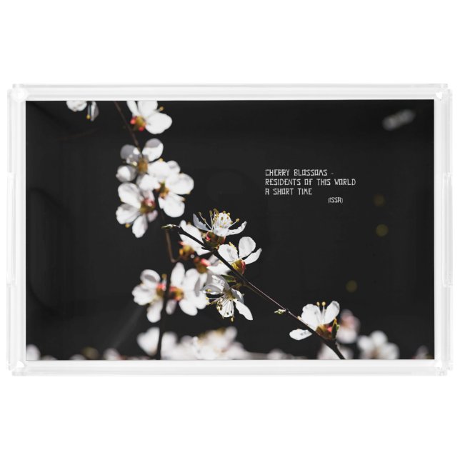 Sakura flowers acrylic tray (Front)