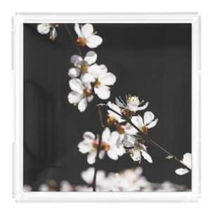 Sakura flowers acrylic tray