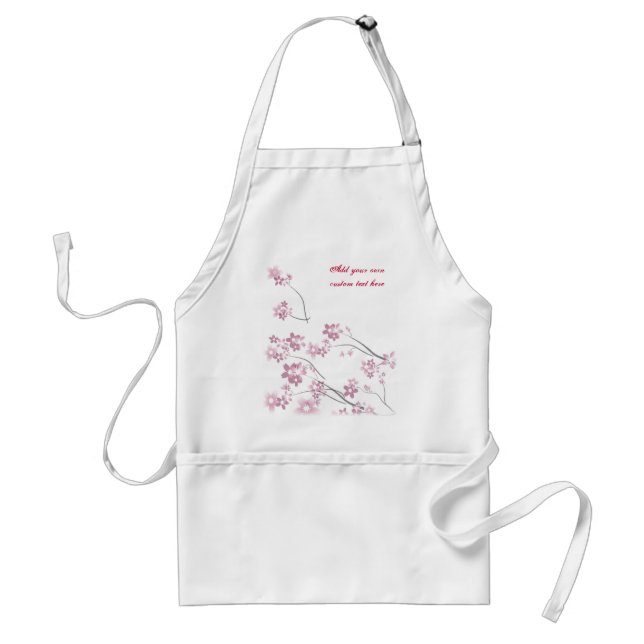 Sakura Flowers Adult Apron (Front)