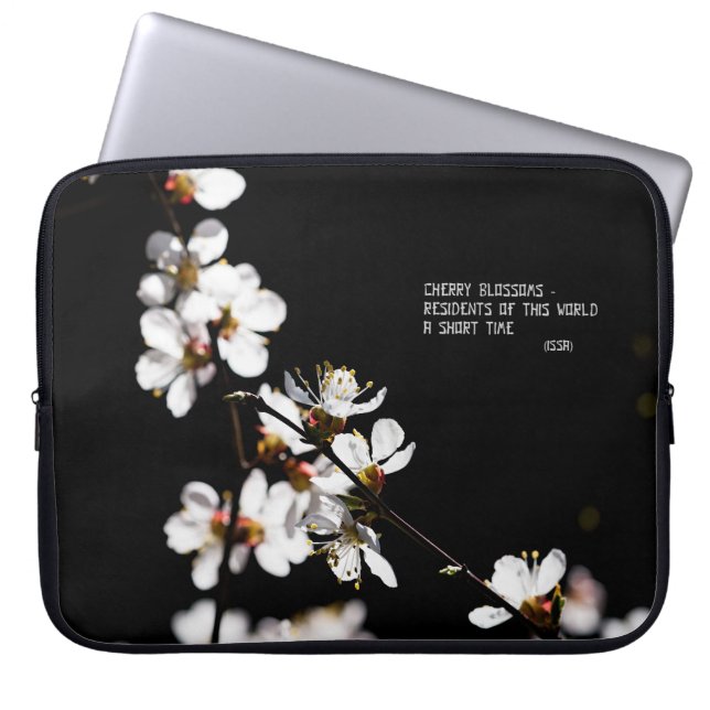 Sakura flowers laptop sleeve (Front)