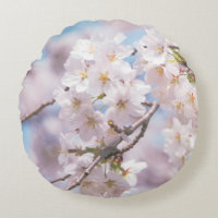 sakura flowes pilow round pillow