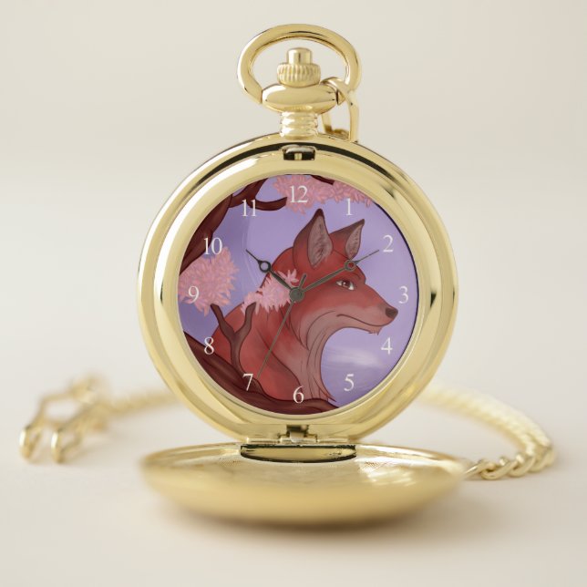Sakura Fox Pocket Watch (Inside)