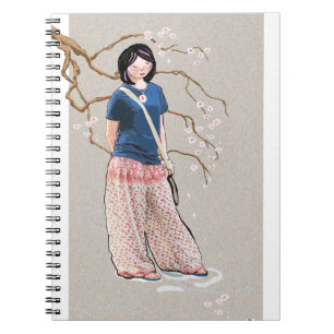 sakura girl notebook