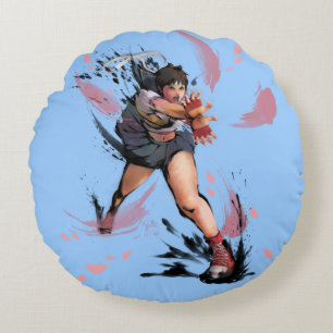 Sakura Hadoken Round Pillow