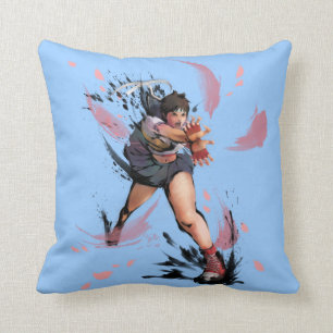 Sakura Hadoken Throw Pillow