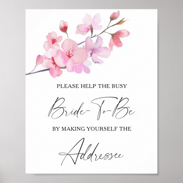 Sakura - help the busy bride Address Poster