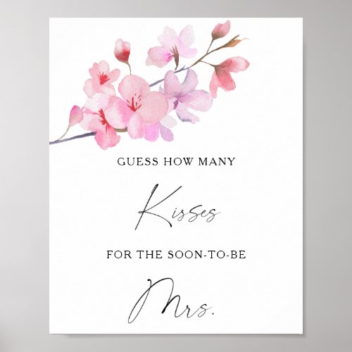 Sakura _ How many kisses bridal shower game Poster