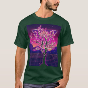 Sakura Japan Flower Synthwave Vaporwave Cherry Blo T-Shirt