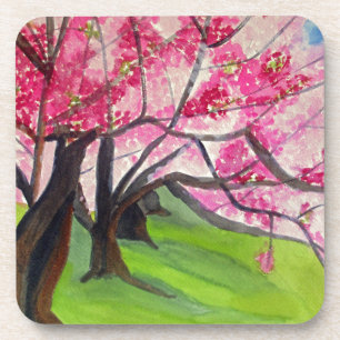 Sakura Japanese Cherry Blossom art Beverage Coaster