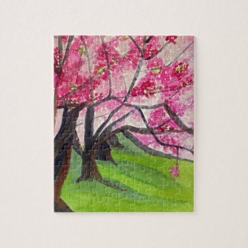 Sakura Japanese Cherry Blossom art Jigsaw Puzzle