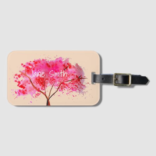 Sakura Japanese Cherry Blossom art Luggage Tag