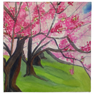 Sakura Japanese Cherry Blossom art Napkin