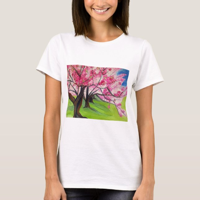 Sakura Japanese Cherry Blossom art T-Shirt (Front)