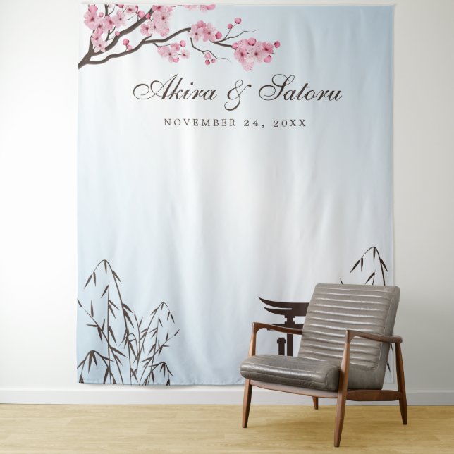 Sakura Japanese Cherry Blossom Asia Photo Backdrop (In Situ)