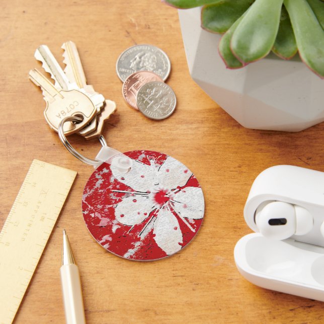 Sakura japanese cherry blossom asian floral custom keychain (Desk)