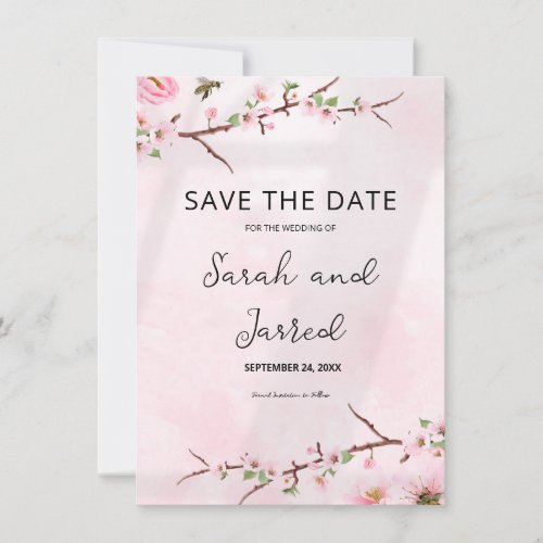 Sakura Japanese Cherry Blossom Asian Save The Date