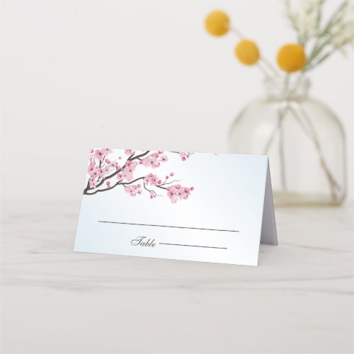 Sakura Japanese Cherry Blossom Asian Wedding Place Card