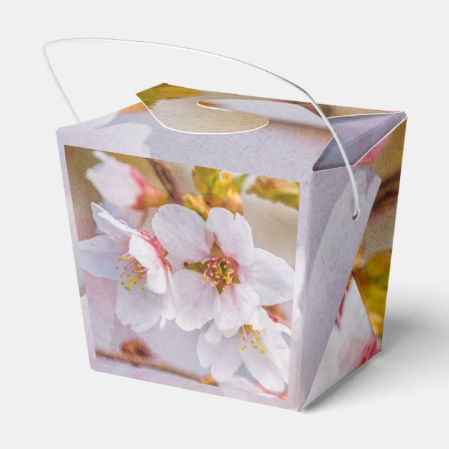 Sakura - Japanese Cherry Blossom Favor Boxes (Back Side)