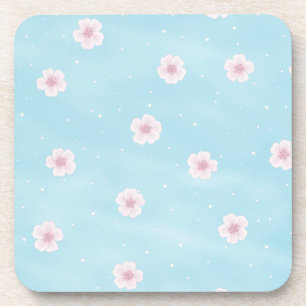 Sakura Japanese Cherry Blossom Floral Beverage Coaster