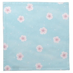 Sakura Japanese Cherry Blossom Floral Cloth Napkin