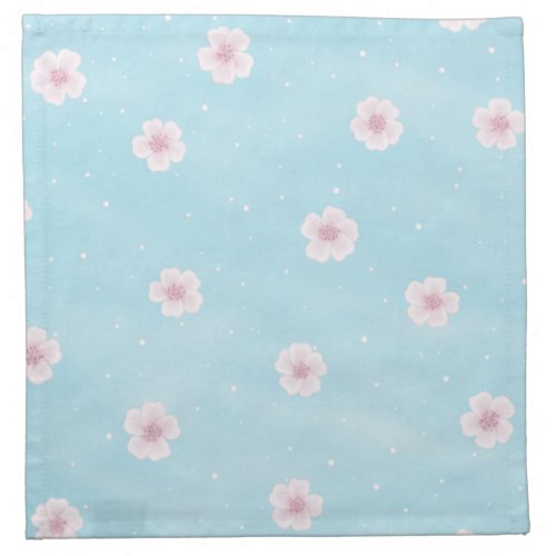 Sakura Japanese Cherry Blossom Floral Cloth Napkin