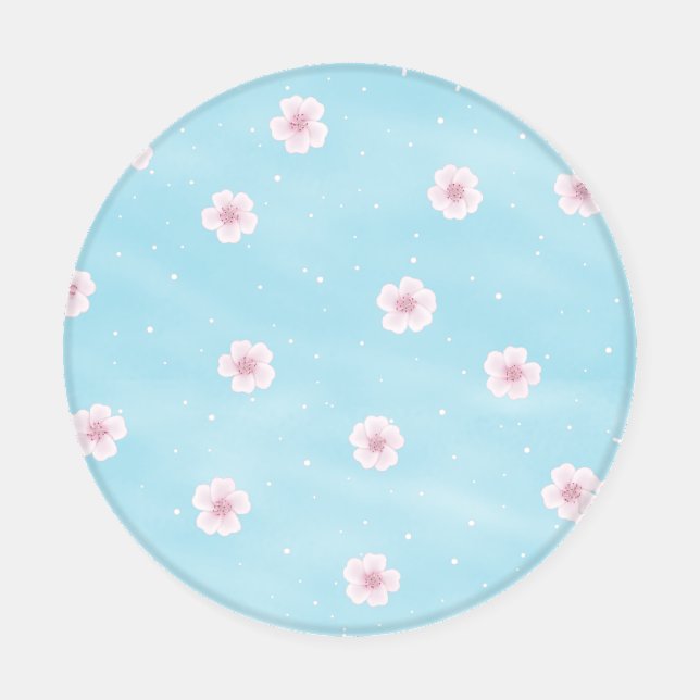 Sakura Japanese Cherry Blossom Floral Coaster Set (Single)