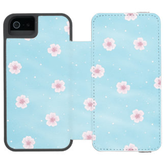 Sakura Japanese Cherry Blossom Floral iPhone SE/5/5s Wallet Case