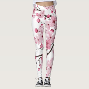 Sakura Japanese Cherry Blossom Japanese Tree Leggings