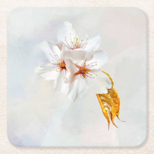 Sakura - Japanese cherry blossom Square Paper Coaster