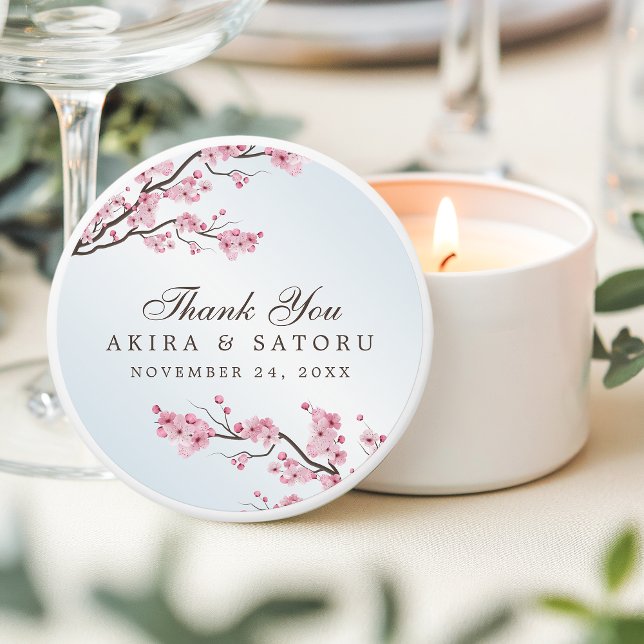 Sakura Japanese Cherry Blossom Wedding Mini Candle Favors (Creator Uploaded)