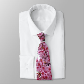 Sakura Japanese Cherry Blossoms Neck Tie