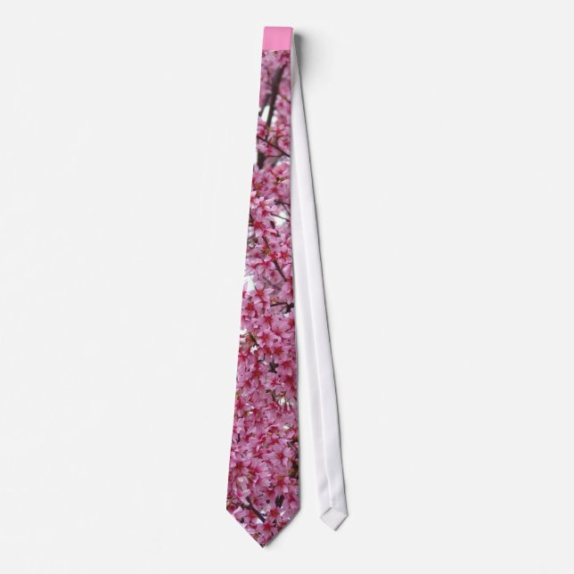Sakura Japanese Cherry Blossoms Neck Tie (Front)