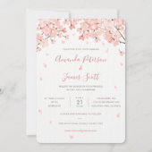 Sakura Japanese Cherry Blossoms Wedding Invitation (Front)