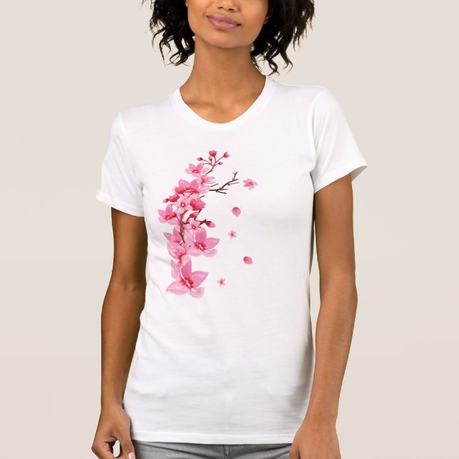 Sakura Japanese Cherry Tree Blossoms T-Shirt (Front)