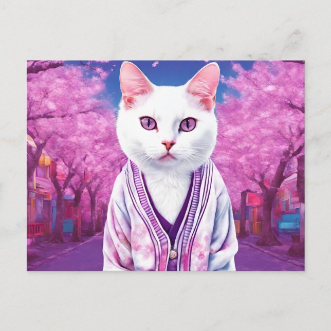 Sakura kitty  holiday postcard (Front)